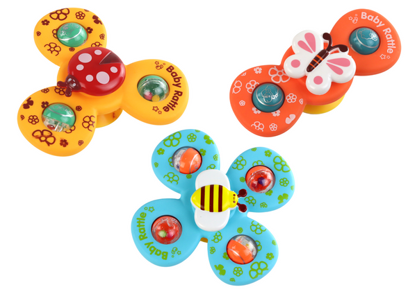 Sensory Toy Spinners Ladybug Bee Butterfly Suction Cups