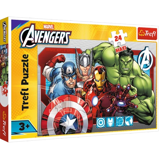 Puzzle 24 Maxi – Immer gerecht – Disney Marvel The Avengers Trefl 14378