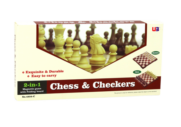 Strategy Game Chess Checkers 2in1 Board