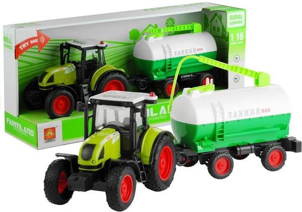 Tractor with a Trailer Tanker Sound Friction Motor 37,5 cm