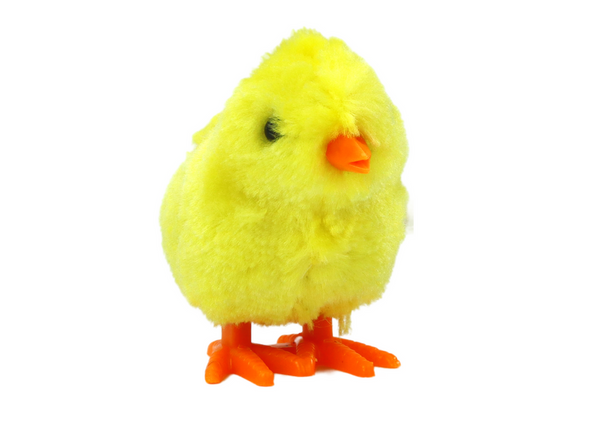 Jumping Wind-Up Chicken Plush Yellow