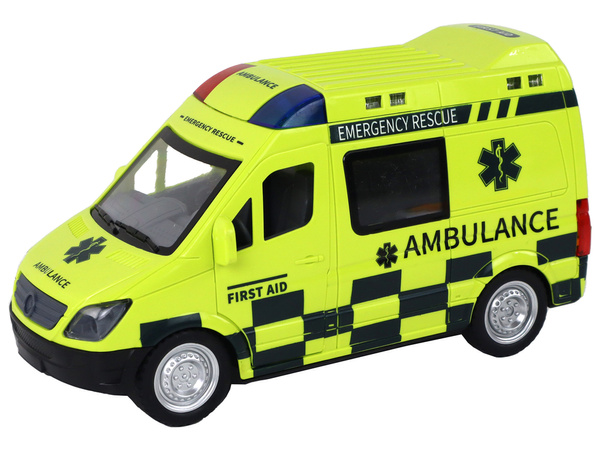 Remote Controlled Yellow Ambulance With Lights