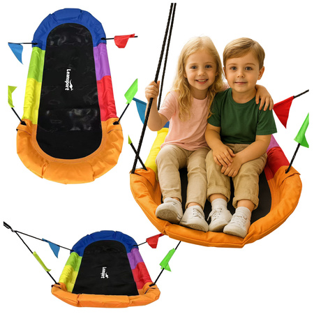 Garden Swing Stork's Nest Rectangular Colorful 167 x 75cm