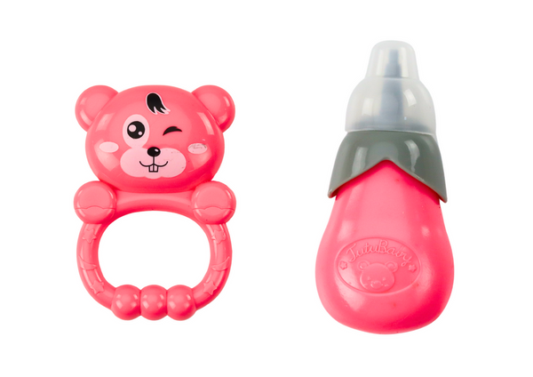 Doll In Light Pink Dress Peeing Bottle Rattle Sounds