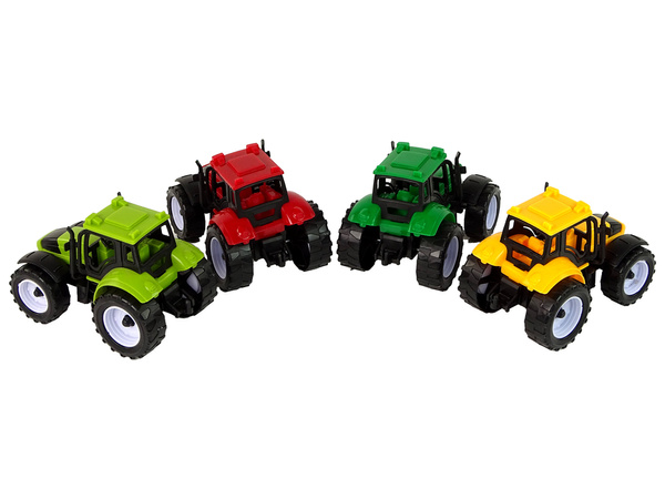 Set of Agricultural Tractors Farm 4 Colorful Pieces
