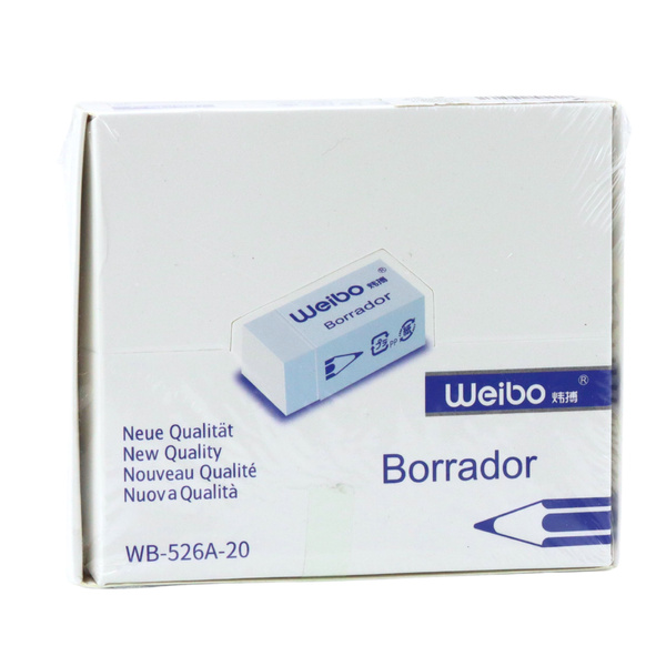 Weißer Radiergummi für die Schule und das Büro WB-526A -20 6cm