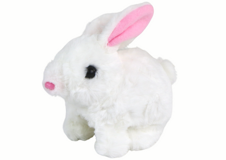 Walking Bunny Interactive Toy Short Hair White