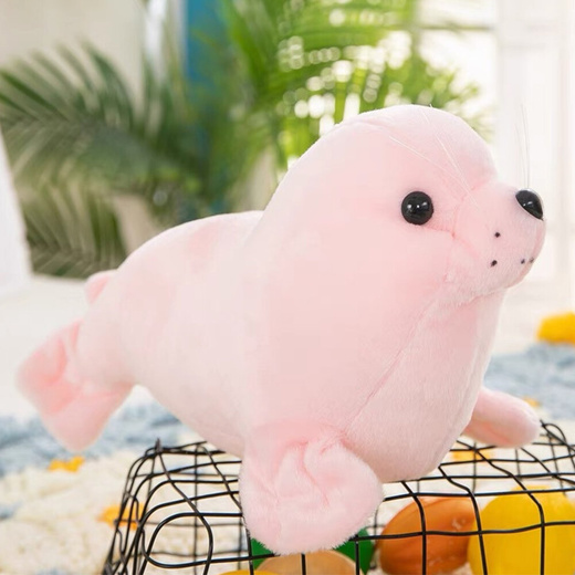 Plush Seal Plush Toy Plushie Mascot Cuddly Toy Pink 24cm