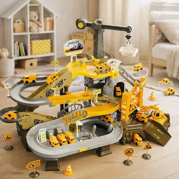 Interactive Set Mining Parking Construction Vehicle Track Mine