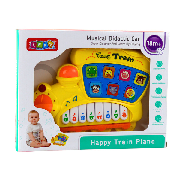 Electric Educational Piano For Toddlers Locomotive Yellow