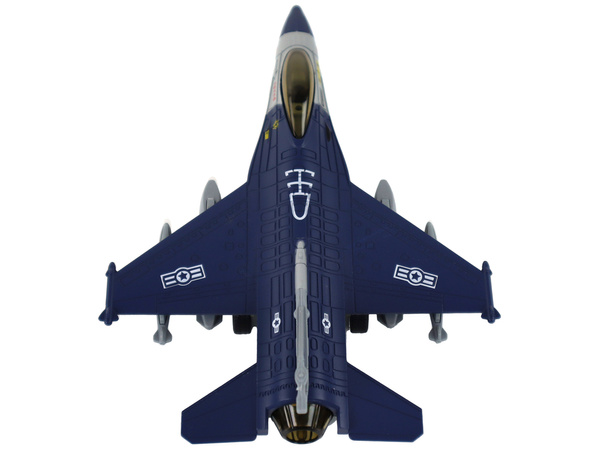 Modell eines Flugzeugs mit Reibungsantrieb, marineblau oder grau