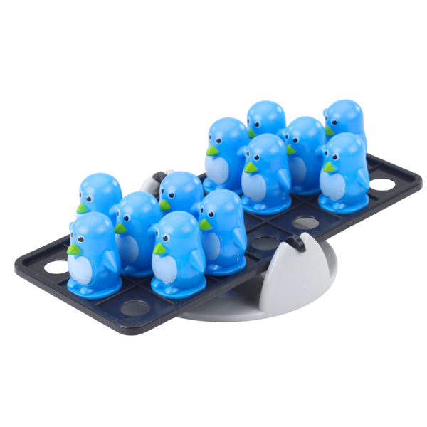 Blaues Pinguin-Balance-Lernspiel für Kinder