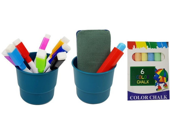 Double-sided Magnetic-Chalk Blue Board