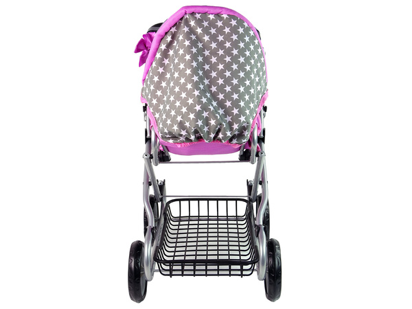 Baby Doll Stroller 2-in-1 Carrier Bag Pink Stars