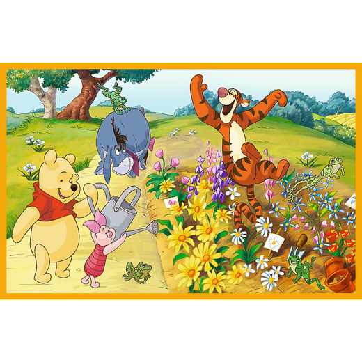 Puzzle - 2x24 - Day in the Garden - Disney Winnie the Pooh Trefl 34436
