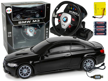 Ferngesteuertes BMW M3 Schwarz 2.4G Pilot Lenkrad 1:18 Sound Lights