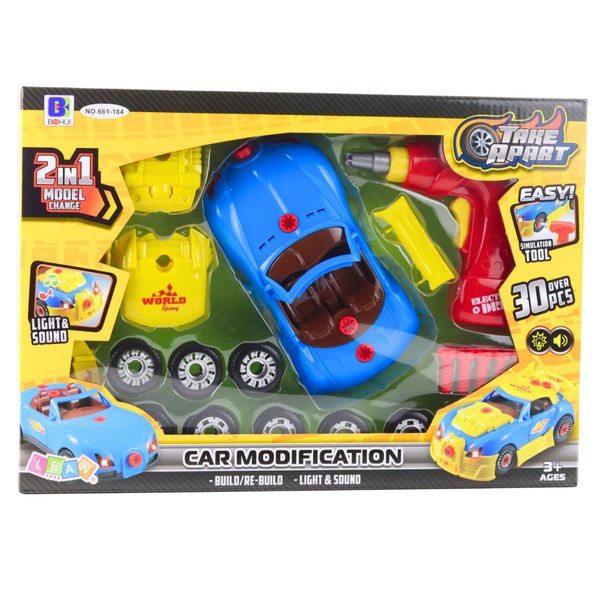 Little Mechanic's Set: Disassembled Car, Screwdriver, Lights, Sounds