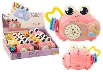 Crab Camera Rattle Battery Operated Projector Sounds Pink