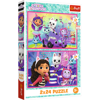 Puzzle - 2x24 - Fun with Gabby - Universal Gabbys Dollhouse Trefl 34433
