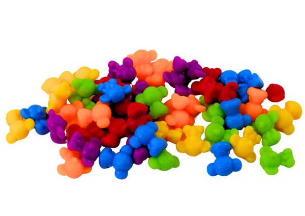 Animals Teddy Bear Frog Color Sorting Toy 36 Pieces