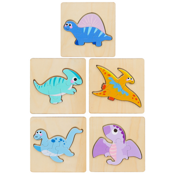 Wooden Puzzle Colored Puzzle 11 x 11cm Mix