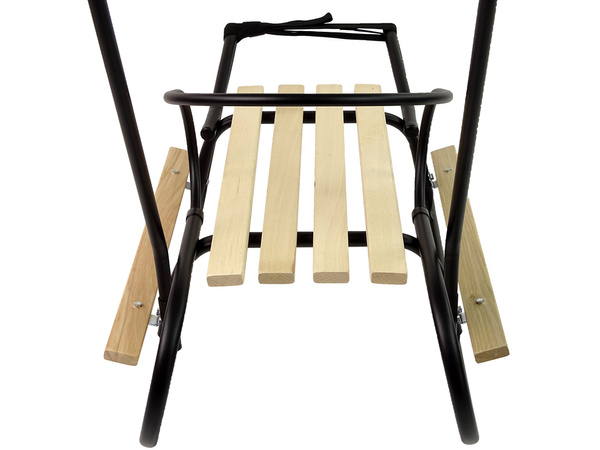 Metallschlitten mit Schiebestange Rückenlehnengurt Schwarz