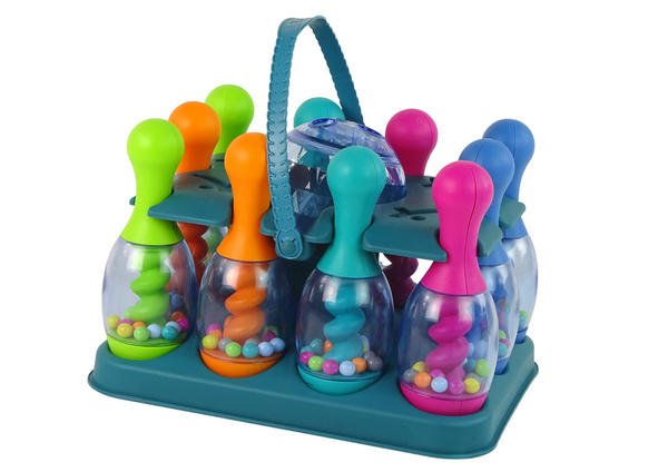 Skill Game Bowling With Balls Iridescent Ball Stand