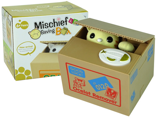 Pfötchen-Spardose Sparbüchse Katze Sparschwein