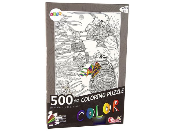 Puzzles to colour 500 pieces Fish Ocean
