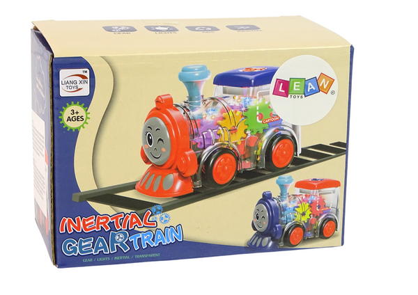 Happy toddler locomotive LED lights and moving wheels With friction drive