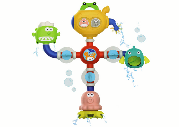 Overflow Bath Water Toy Robot Suction Cups