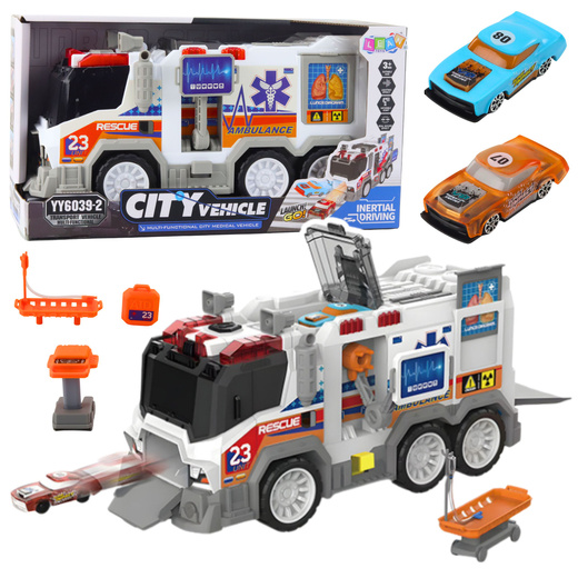 Ambulance City Ambulance Medical Vehicle Drive Lights Sounds