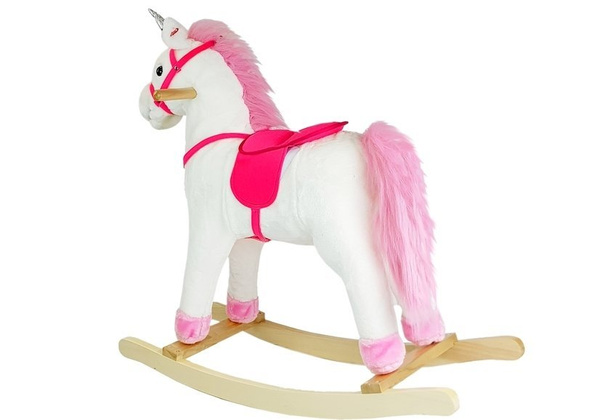 Running Horse Unicorn White Sounds Moves Snout Tail 74 cm