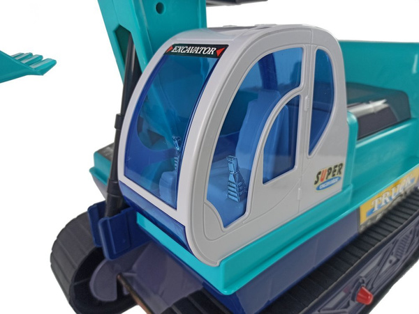 Big Excavator Construction Rider Helm Grün