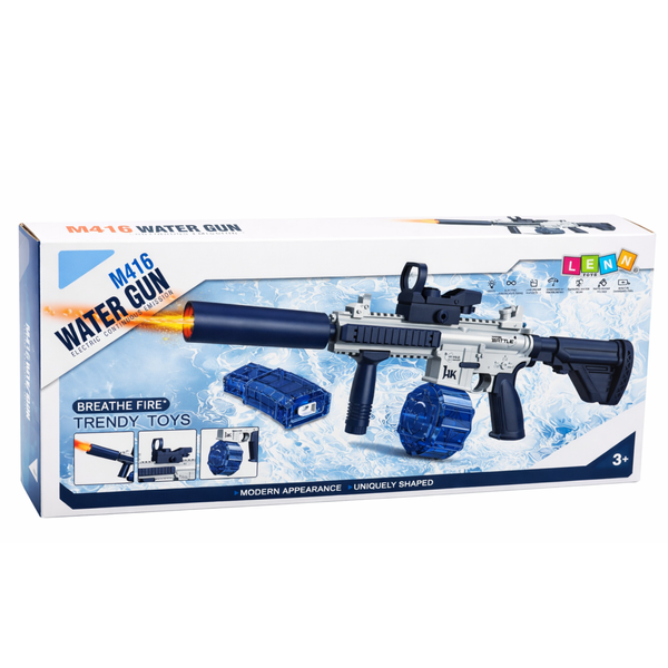 Electric Rifle Weapon Water Gun M416 Blue 62 cm