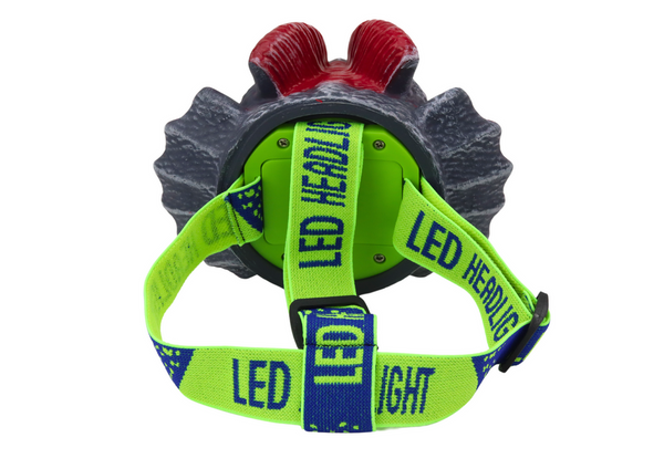 Dinosaurier-Stirnlampe, Taschenlampe, verstellbares Kopfband, 3 LEDs