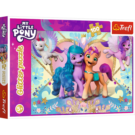 Puzzle - 100 Glitter - My Little Pony - Błyszczące kucyki - Trefl 14831