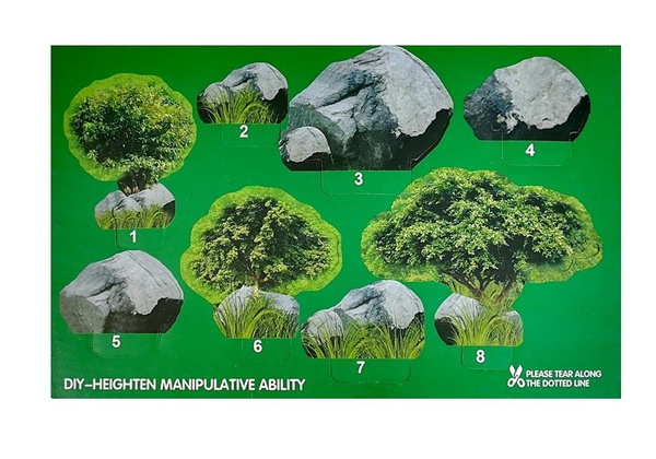 Giraffen Figuren Pädagogische Familie 3 Teile + Afrika Hintergrund