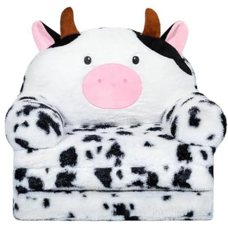 Cow 3 Level Reclining Chair for Children Black and White 50x50cm