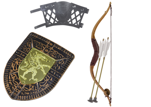 Ritter-Set, Bogen, Schwert, Schild, Ritterkostüm