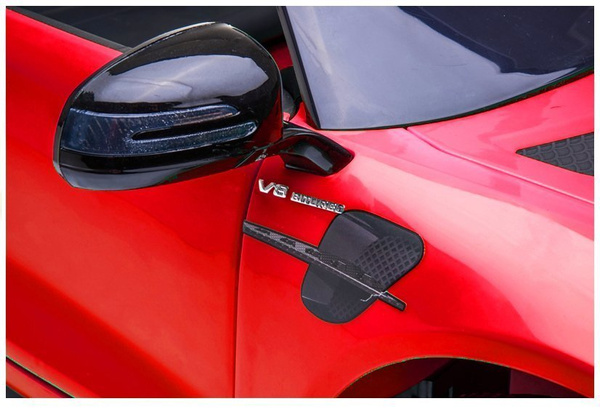 Kinderfahrzeug Mercedes GTR Rot Ledersitz EVA-Reifen beleuchtetes Armaturenbrett