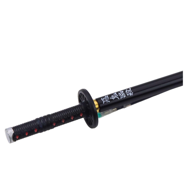 Katana Sword Anime Ballpoint Pen Metal Black Ink Replaceable Refill Black