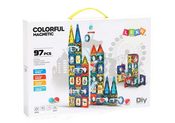 Slide Set For Balls Magnetic Blocks 168 Pieces