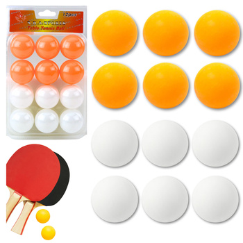 Ping Pong Bälle Weiß Orange Sport  12 Stück