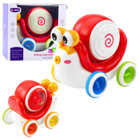 Interactive Snail Riding Drum Musical Educational Red