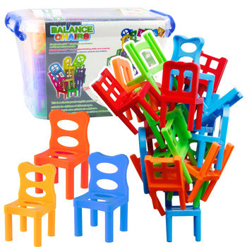 Falling Balance Chairs Arcade Game 48 Pieces Colorful