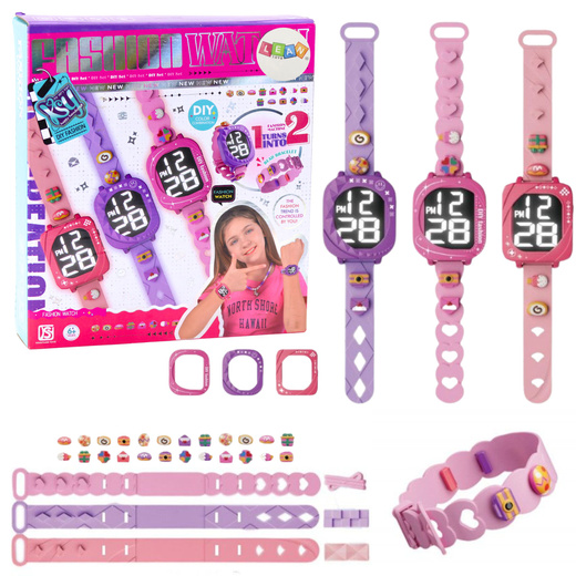 DIY Watch For Kids Interchangeable Adjustable Bands Decorative Beads