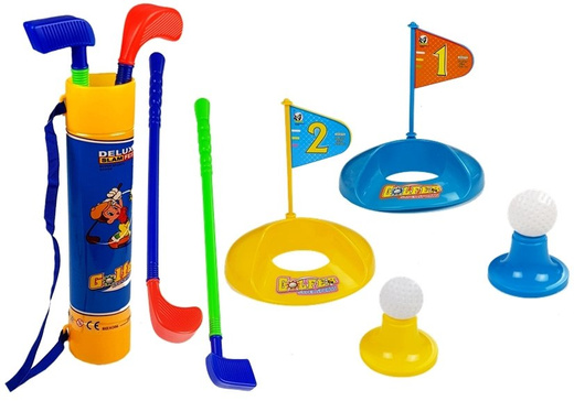 Kinder Golf Set Schläger Löcher mit Flaggen Bälle