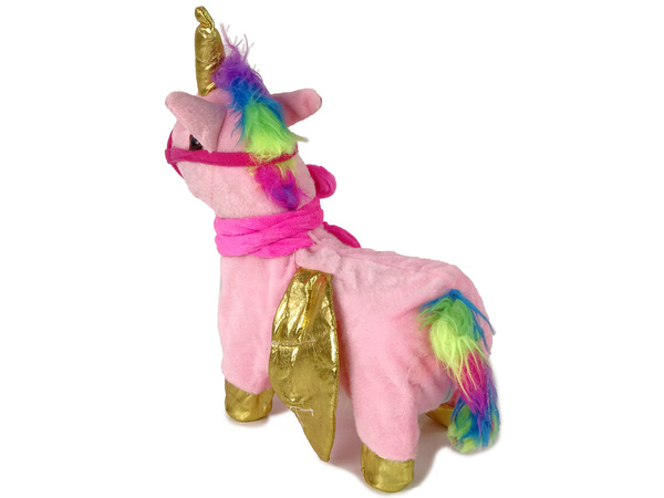 Mascot Interactive Horse Pink Golden Wings Music
