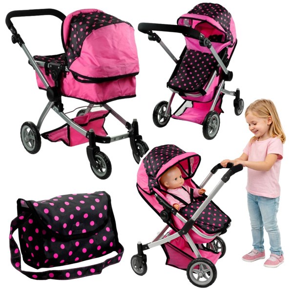 2in1 Doll Bogie and Stroller Alice - Pink